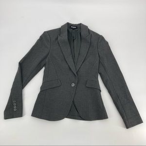 Express Single Button Peaked Lapel Stretch Blazer - Size 0